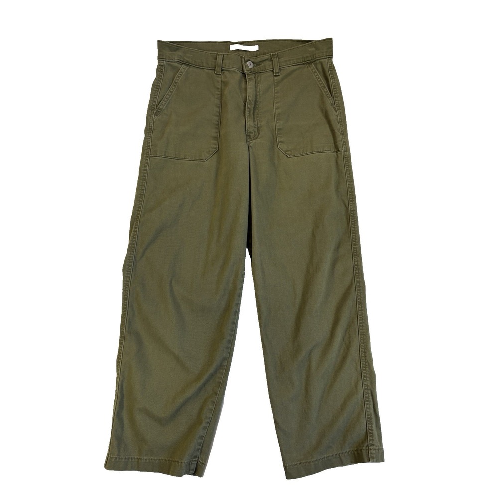 Levi's Women's 29 Green Cotton Twill Utility Ankle Pant Baggy Streetwear Urban